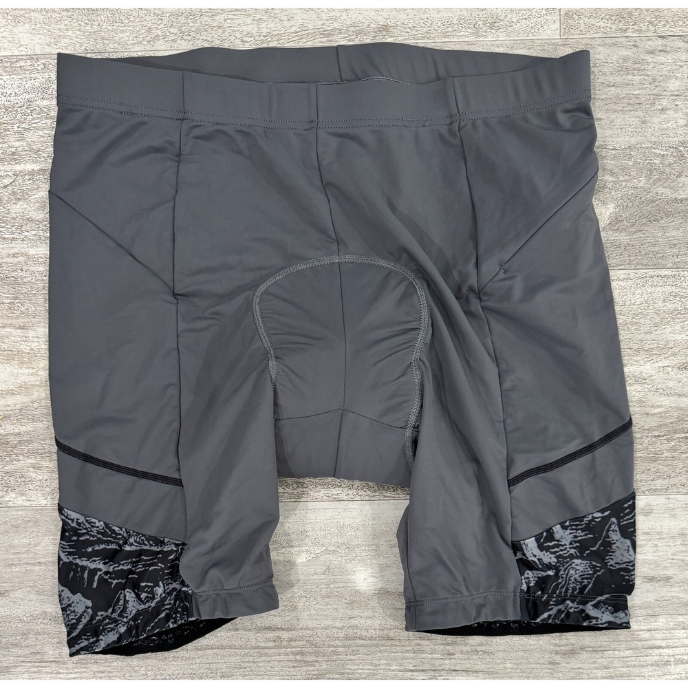 Valano Padded Cycling Shorts Gray Mens 2XL 50+ UPF Stretch NEW‎